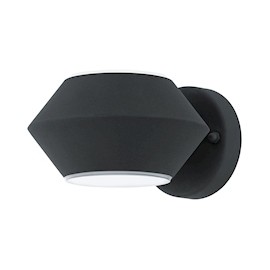 LUMINARIO EXTERIOR PARA PARED LED DE 11 X 21 CM NEGRO