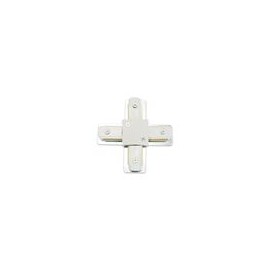 CONECTOR PARA RIEL "X" ALUMINIO BLANCO