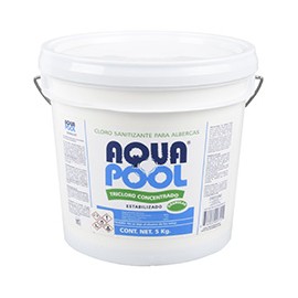 CLORO SANITIZANTE PARA ALBERCAS DE 5 KILOGRAMOS AQUA POOL