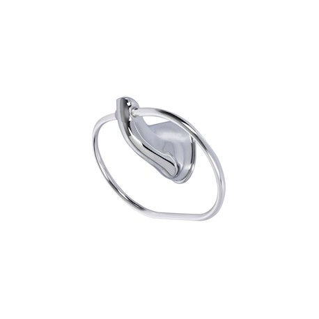 TOALLERO DE ARGOLLA METAL PLATA