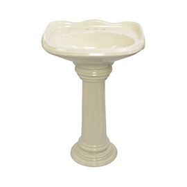 LAVABO CON PEDESTAL ROYALTY 4" HUESO