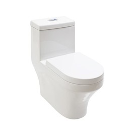 SANITARIO FUSSION 1 PIEZA ALARGADO 4 Y 6 L BLANCO