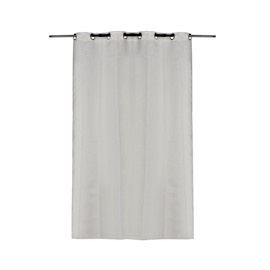 CORTINA DE JACQUARD CON ARILLOS POLIÉSTER GRIS CLARO 210 X 140 CM