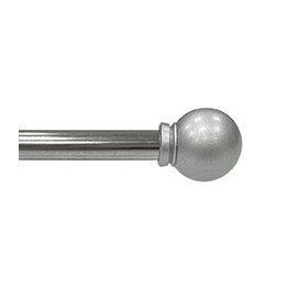 SET DE CORTINERO AJUSTABLE SENCILLO ESTILO BOLA DE 71.12 A 120 CM PLATA