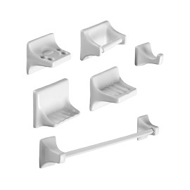 JUEGO DE ACCESORIOS CERÁMICA 6 PIEZAS BLANCO