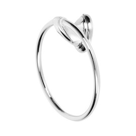 TOALLERO DE ARGOLLA PARA BAÑO ZINC PLATA