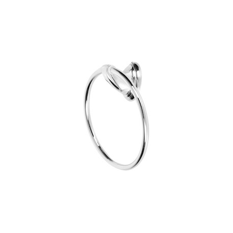 TOALLERO DE ARGOLLA PARA BAÑO ZINC PLATA