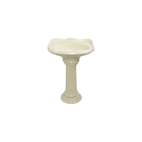 LAVABO CON PEDESTAL ROYALTY 4" HUESO