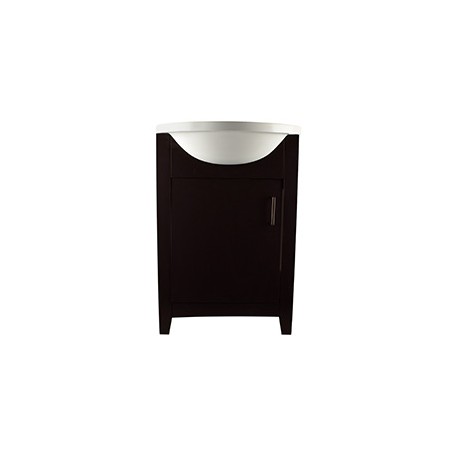 GABINETE DE BAÑO ANDALUCÍA CAFÉ CON LAVABO 20 PULGADAS EMPOTRABLE