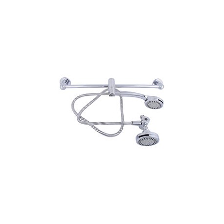 KIT DE REGADERA DE PARED PLATA CON MASAJE COMBINADO GLACIER BAY 3 PIEZAS