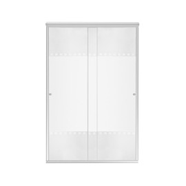 CANCEL PARA BAÑO RECTANGULAR ALUMINIO PLATA DOBLE CORREDIZO DE 141 HASTA 145 X 187 CM