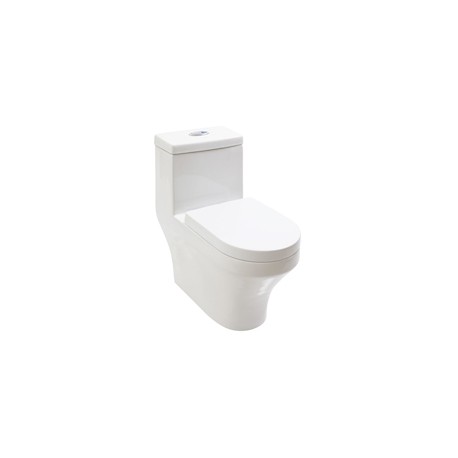 SANITARIO FUSSION 1 PIEZA ALARGADO 4 Y 6 L BLANCO