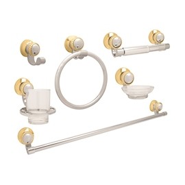 JUEGO DE ACCESORIOS PALMIRA PARA BAÑO DE ZINC 6 PIEZAS