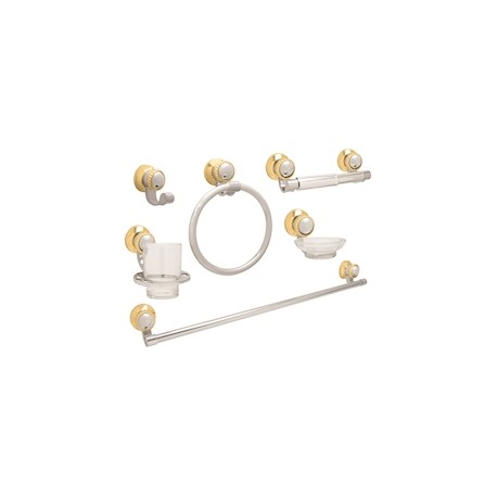 JUEGO DE ACCESORIOS PALMIRA PARA BAÑO DE ZINC 6 PIEZAS