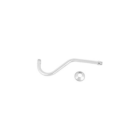 BRAZO LARGO DE LATÓN PARA REGADERA Y CHAPETÓN DE 39 CM PLATA