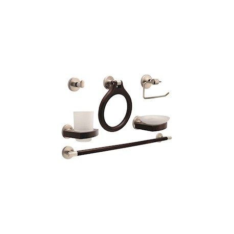 JUEGO DE ACCESORIOS DALENA PARA BAÑO DE ZINC 6 PIEZAS