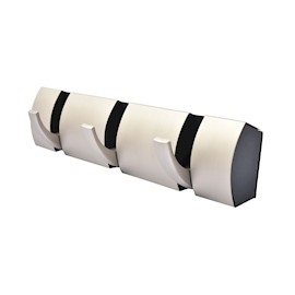 PERCHERO FLIP DE 3 GANCHOS PLATA