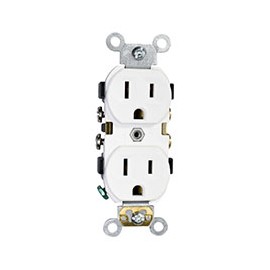 CONTACTO DÚPLEX 125 V BLANCO LEVITON