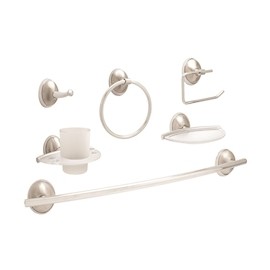 JUEGO DE ACCESORIOS BASEL PARA BAÑO DE ZINC 6 PIEZAS