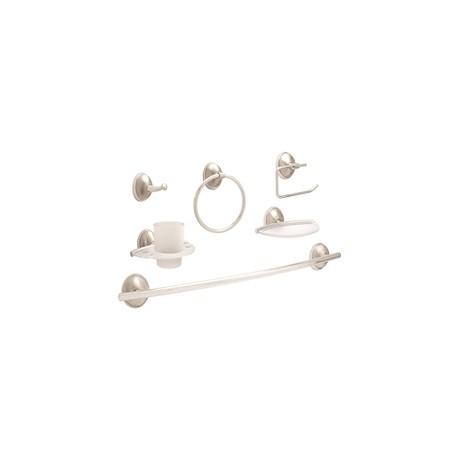 JUEGO DE ACCESORIOS BASEL PARA BAÑO DE ZINC 6 PIEZAS