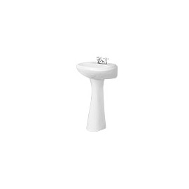 LAVABO CON PEDETAL AUSTRIA 4" BLANCO