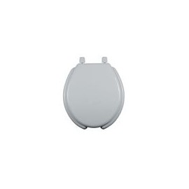 ASIENTO PARA BAÑO PLÁSTICO REDONDO BLANCO FRENTE ABIERTO BEMIS
