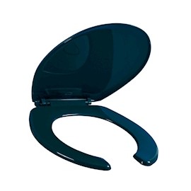 ASIENTO PARA BAÑO PLÁSTICO REDONDO VERDE FRENTE ABIERTO BEMIS