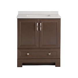 GABINETE PARA BAÑO CORDOVA CAFÉ CON LAVABO 95.2 X 77.4 X 47.6 CM DE PISO