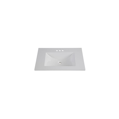 LAVABO ALPINE EMPOTRABLE MÁRMOL RECTANGULAR BLANCO 76.84 CM