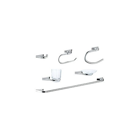 JUEGO DE ACCESORIOS IRIS PARA BAÑO DE ZINC 6 PIEZAS