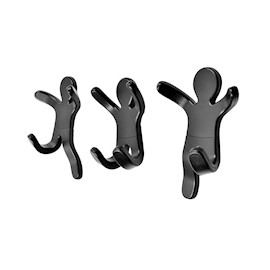 PERCHERO AMIGOS NEGRO 3 PIEZAS LOFT