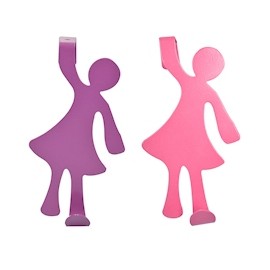 PERCHERO INDIVIDUAL FIGURA DE NIÑA VARIOS COLORES