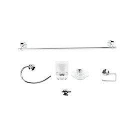 JUEGO DE ACCESORIOS EROS PARA BAÑO DE ZINC 6 PIEZAS