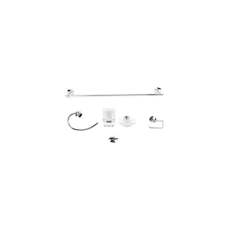 JUEGO DE ACCESORIOS EROS PARA BAÑO DE ZINC 6 PIEZAS
