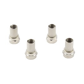 CONECTORES MACHO TIPO F PLATA 4 PIEZAS