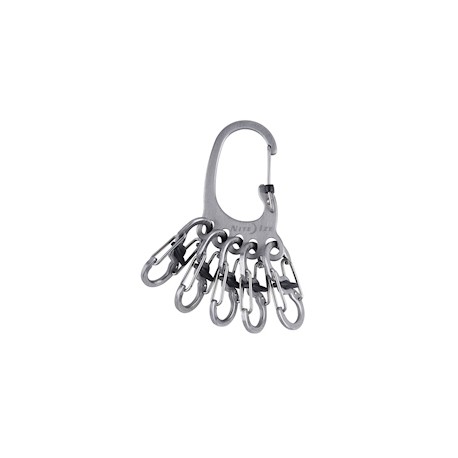 LLAVERO CON MOSQUETONES DE 8.25 X 3.4 X 1.5 CM PLATA
