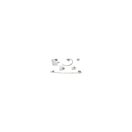 JUEGO DE ACCESORIOS DE BAÑO NATURA 6 PIEZAS CROMO