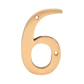NÚMERO "6" DORADO DE 10.1 CM