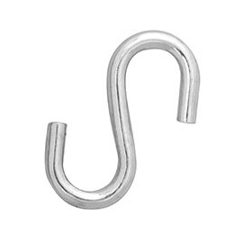 GANCHO "S" VEKER 3/8" GALVANIZADO