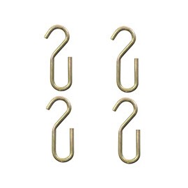 GANCHOS "S" DE METAL BRONCE 4 PIEZAS