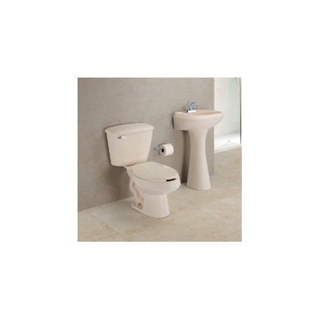 PAQUETE SANITARIO CASTELAR 2 PIEZAS ALARGADO 4.8L HUESO INCLUYE TAZA, TANQUE LAVABO, PEDESTAL Y ASIENTO