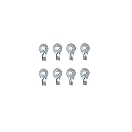 GANCHOS DE USO MÚLTIPLE DE 2.7 X 1.6 CM PLATA 8 PIEZAS