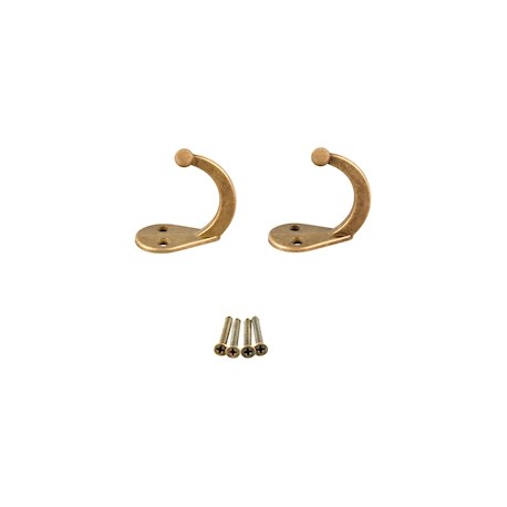 PERCHERO SENCILLO 4.5 CM DORADO 2 PIEZAS