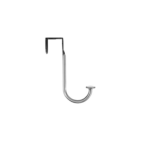 PERCHERO DE SOBREPUERTA 15 CM PLATA