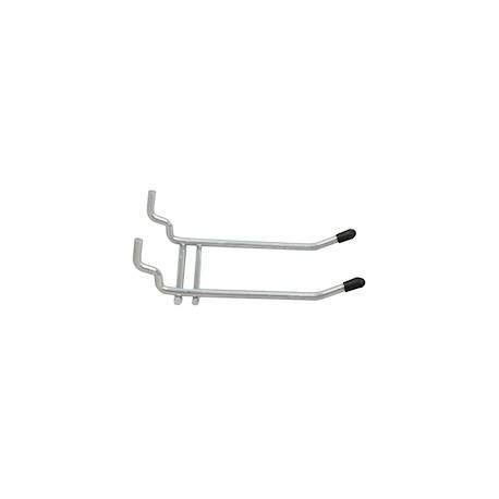 GANCHO DOBLE PARA PERFOCEL 3.2 X 5.3 X 10 CM PLATA