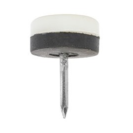 RESBALÓN DE PLÁSTICO CON CLAVO DE 2 CM BLANCO