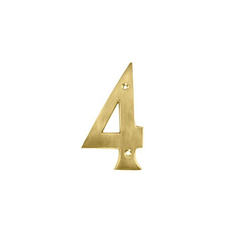 NÚMERO 4 DE LATÓN 10.1 X 6 CM