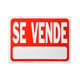 LETRERO "SE VENDE" 18X24 CM
