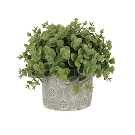 PLANTA ARTIFICIAL DECORATIVA DE CERÁMICA EUCALIPTO
