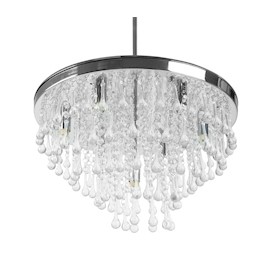 CANDIL COLGANTE CROMADO 7 LUCES INCLUIDAS